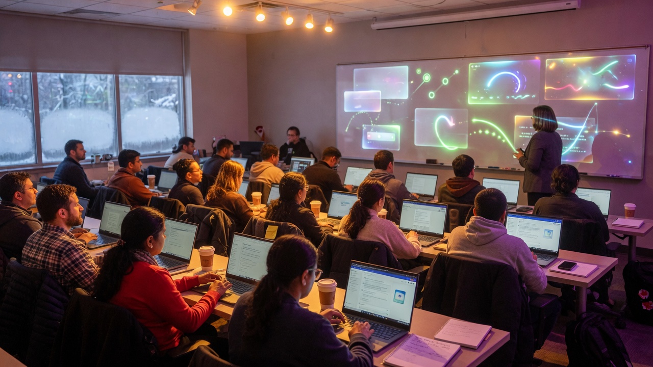 AI training ad war classroom feature