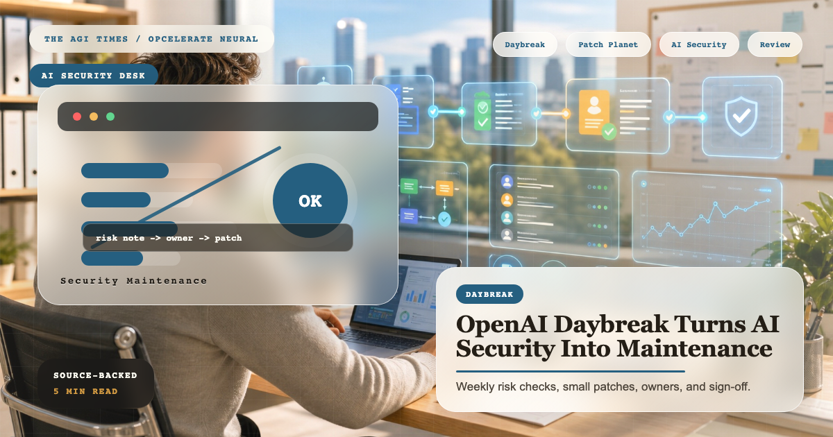 OpenAI Daybreak AI security maintenance editorial image