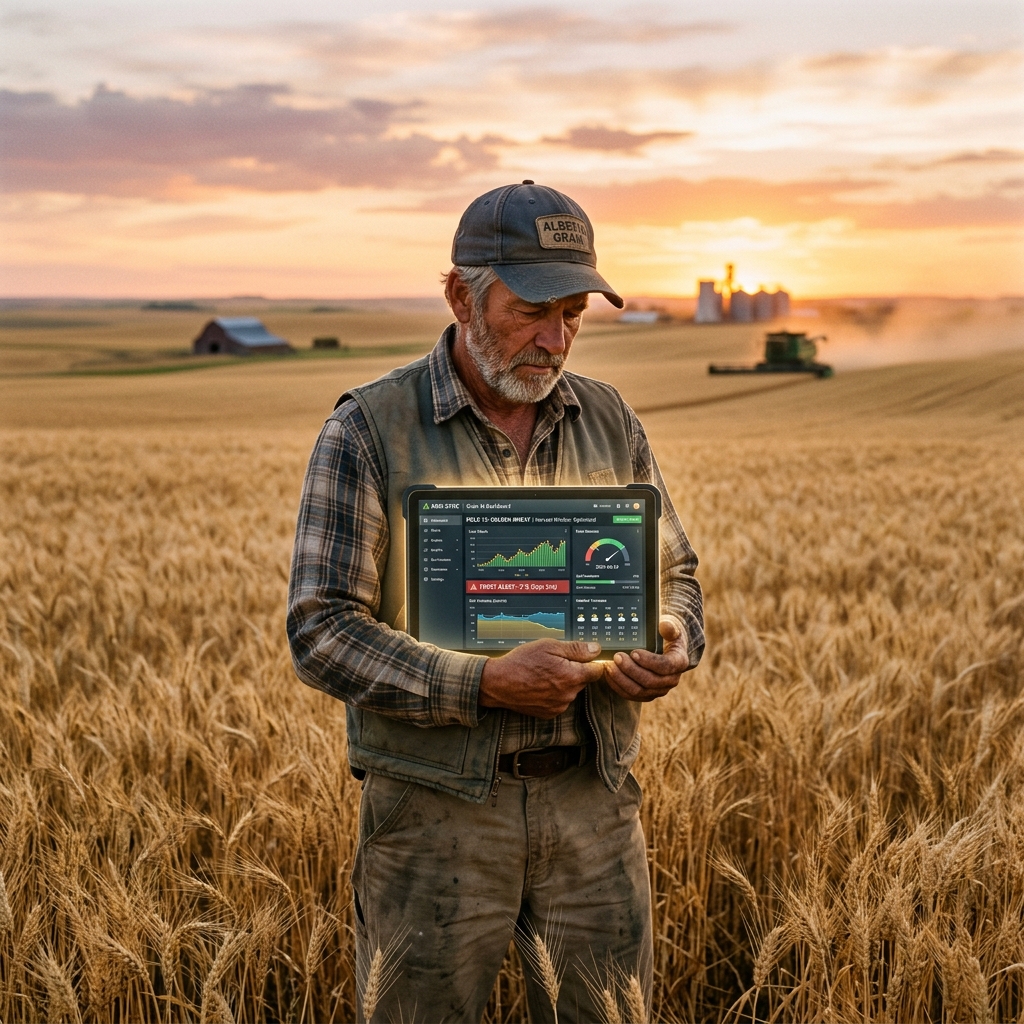 Three Hills Alberta farmer using AI crop agent