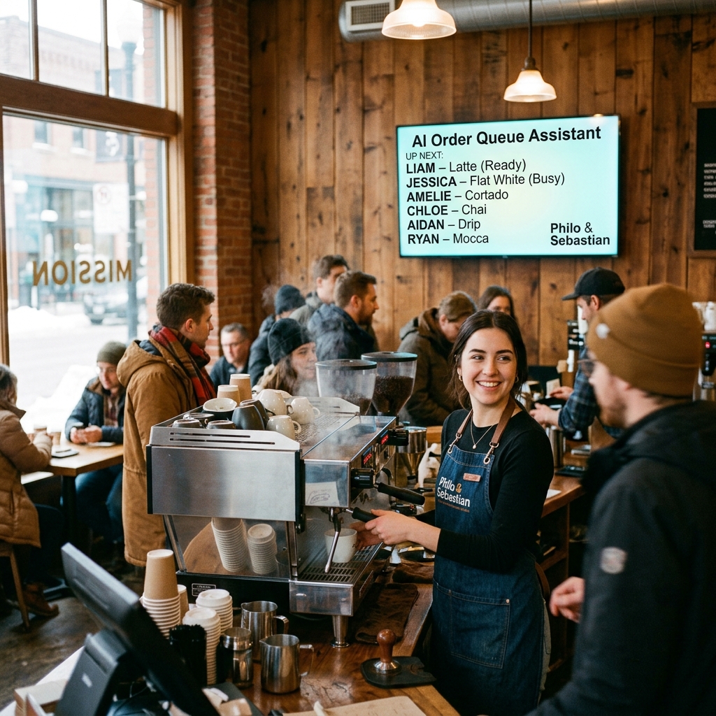 Calgary cafe with AI ordering agent
