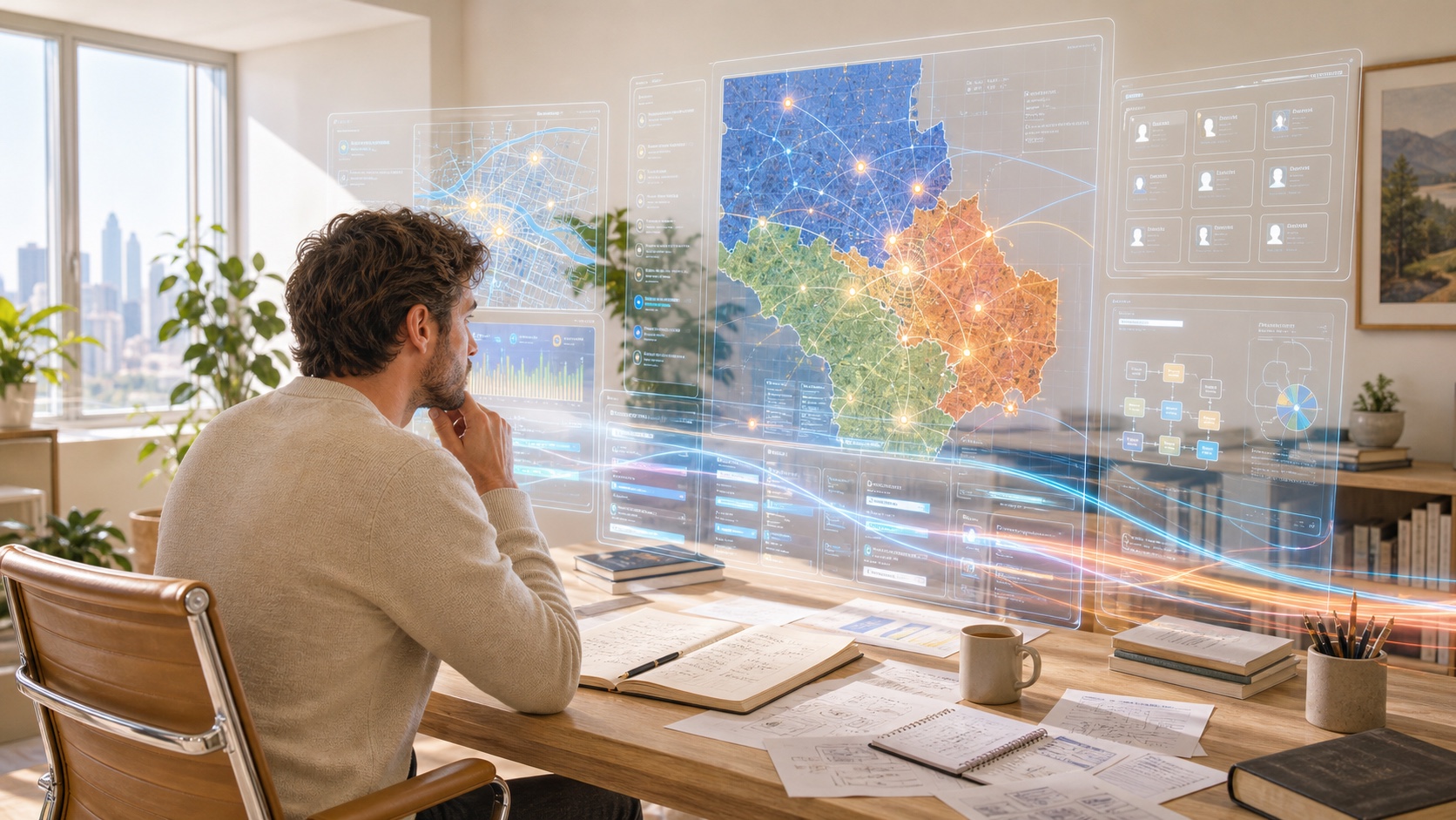 AI search visibility dashboard showing local Alberta citation paths, city pages, and discovery signals