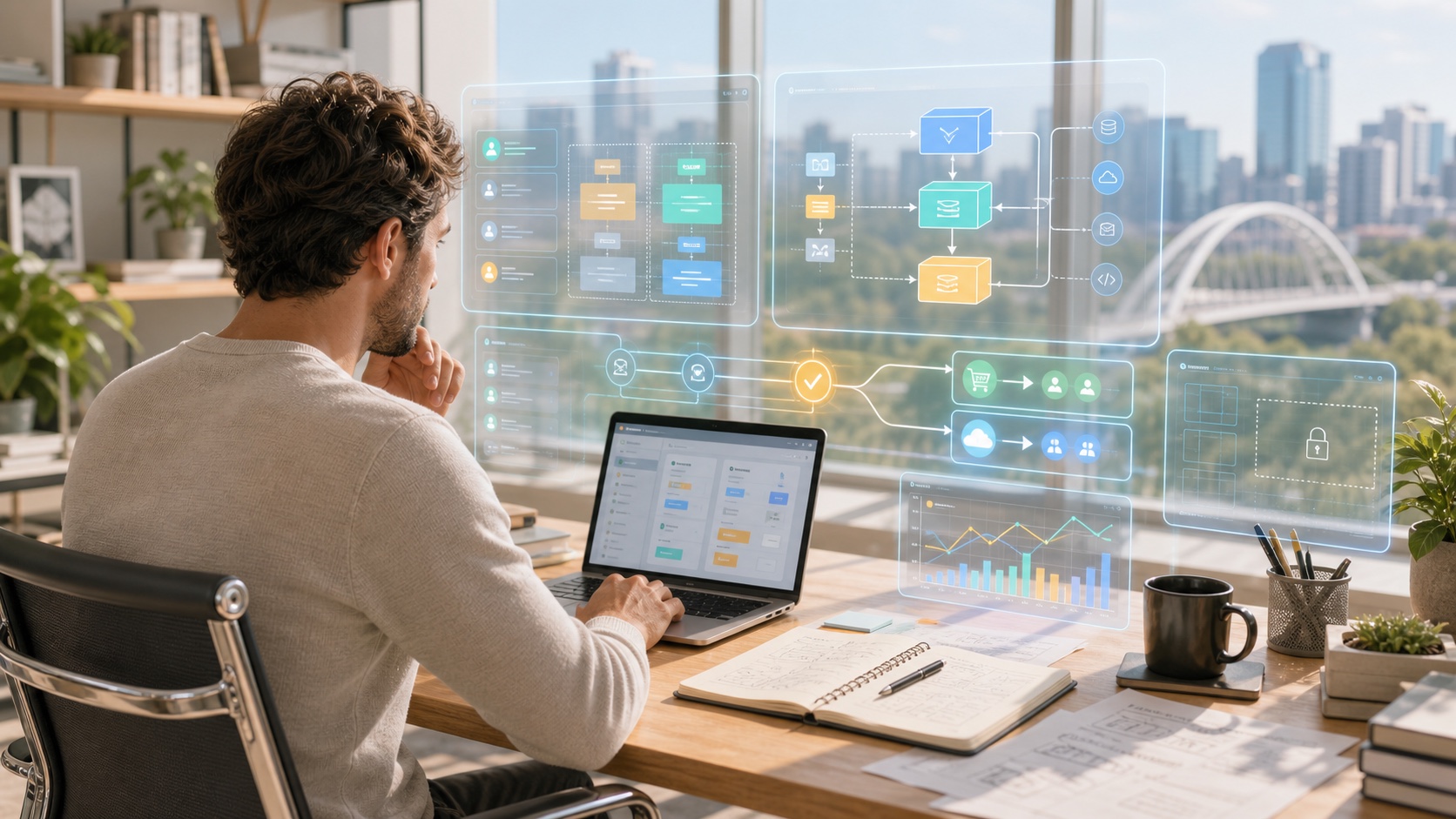 Custom AI software Edmonton bright build versus buy editorial image