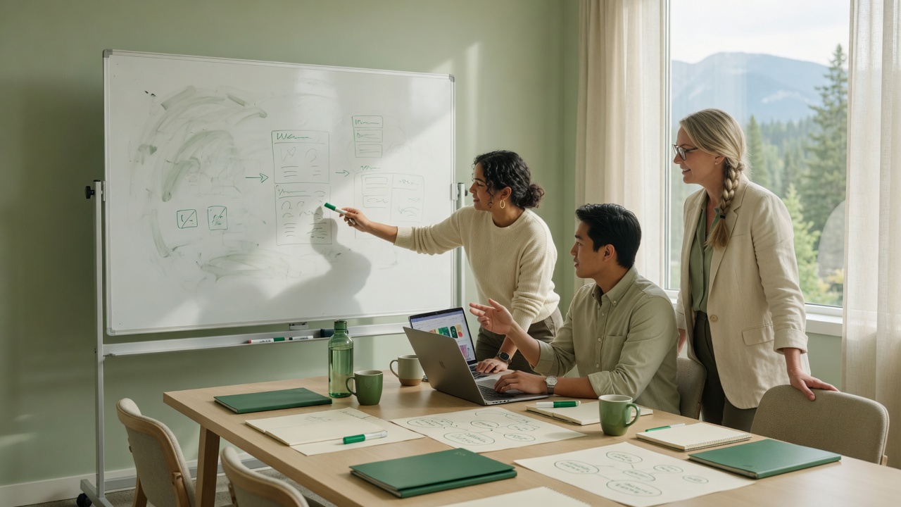Canadian team Gemini training in Google Workspace style office