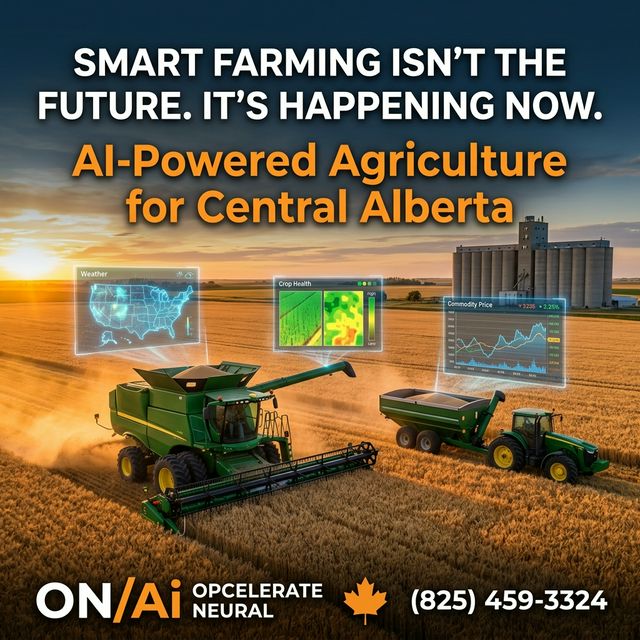 Smart farming and agriculture AI illustration