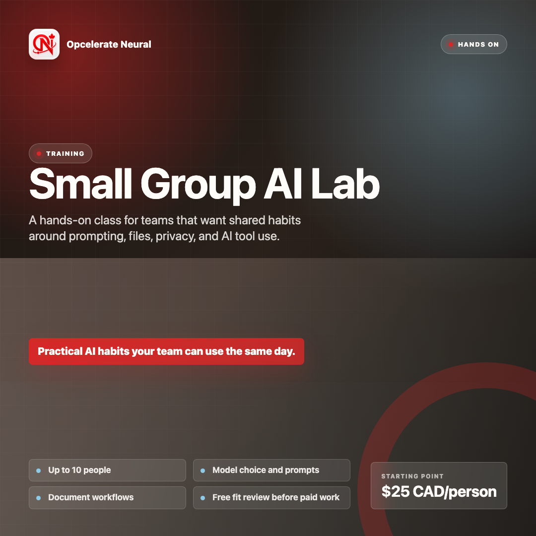 Small Group AI Lab service card